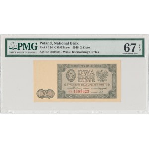 2 złote 1948 - BS - PMG 67 EPQ