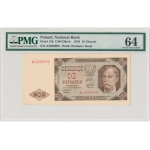 10 złotych 1948 - A - PMG 64