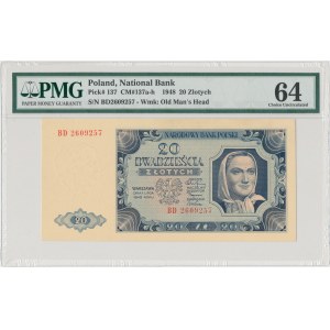 20 złotych 1948 - BD - PMG 64