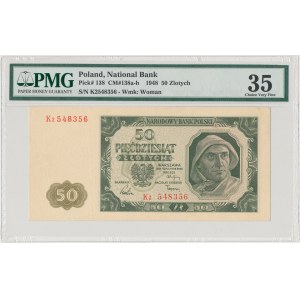 50 złotych 1948 - K2 - PMG 35