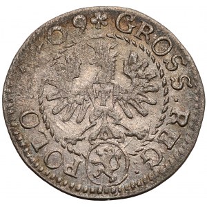Zygmunt III Waza, Grosz Kraków 1609 - Lewart, wąska korona