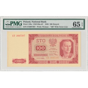 100 złotych 1948 - ET - PMG 65 EPQ