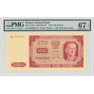 100 złotych 1948 - KR - PMG 67 EPQ