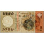 SPECIMEN 1.000 złotych 1965 - A - z nadrukami - PMG 64