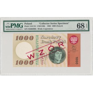 WZÓR kolekcjonerski 1.000 złotych 1965 - S - PMG 68 EPQ