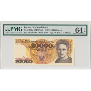20.000 złotych 1989 - AA - PMG 64 EPQ