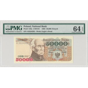 50.000 złotych 1993 - A - PMG 64 EPQ