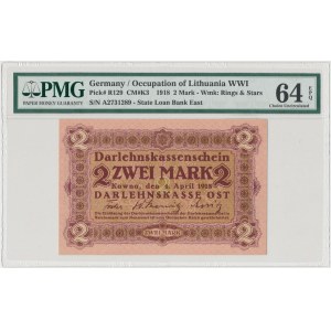 Kowno 2 marki 1918 - PMG 64 EPQ