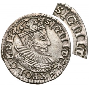 Zygmunt III Waza, Trojak Olkusz 1593 - w szacie - ciekawy