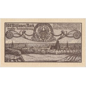 Gdańsk 500 mln marek 1923 - druk kremowy