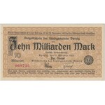 Gdańsk 10 mld marek 1923 - z numeracją - PMG 66 EPQ