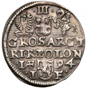 Zygmunt III Waza, Trojak Olkusz 1594 - bez znaku - Snopek bez korony