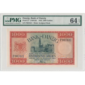 Gdańsk 1.000 guldenów 1924 - PMG 64 EPQ