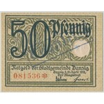 Gdańsk 50 fenigów 1919, Ungültig - RZADKOŚĆ - PMG 63