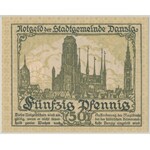 Gdańsk 50 fenigów 1919 - niekasowany - PMG 65 EPQ