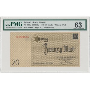 Getto 20 marek 1940 - numerator z pojedynczym podkreśleniem - PMG 63
