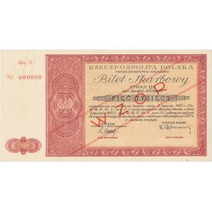 WZÓR Bilet Skarbowy Emisja III - 5.000 złotych 1947