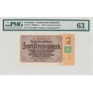 Deutschland, KUPONAUSGABEN, 2 Deutsche Mark 1948 - PMG 63