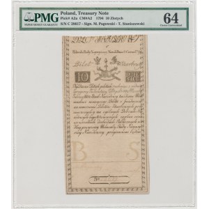 10 złotych 1794 - C - PMG 64