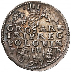 Zygmunt III Waza, Trojak Poznań 1597 - popiersie jak 1596