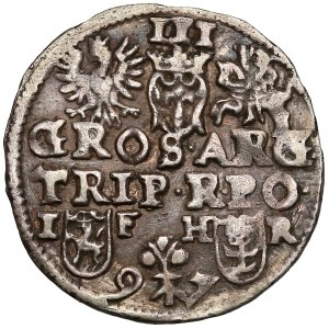 Zygmunt III Waza, Trojak Poznań 1597 - napis w 2 wierszach