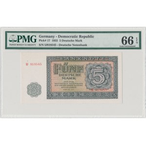 Deutschland, 5 Deutsche Mark 1955 - PMG 66 EPQ