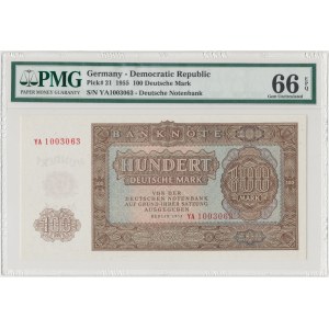 Niemcy, 100 marek 1955 - PMG 66 EPQ