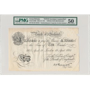 Wielka Brytania, 10 funtów 1934 Operacja Bernhard - PMG 50