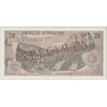 Austria, MUSTER / SPECIMEN 20 szylingów 1967 - PMG 67 EPQ