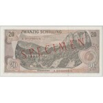 Österreich, MUSTER / SPECIMEN 20 Schilling 1967 - PMG 67 EPQ