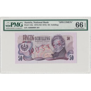 Österreich, MUSTER/SPECIMEN 50 Schilling 1970 - PMG 66 EPQ