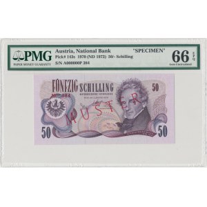 Austria, MUSTER/SPECIMEN 50 Shilling 1970 - PMG 66 EPQ