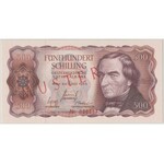 Austria, SPECIMEN 500 Shilling 1965 - A000000I 000657 - PMG 66 EPQ