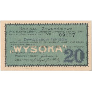 Wysoka, 20 fenigów 1917