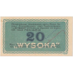Wysoka, 20 fenigów 1917