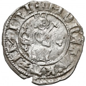 Kazimierz III Wielki, Półgrosz Kraków - król nie dzieli - ŁADNY