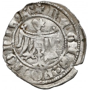 Kazimierz III Wielki, Półgrosz Kraków - król nie dzieli - ŁADNY