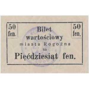 Rogoźno, 50 fenigów (1919) - z polskim stemplem