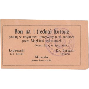 Nowy Sącz, 1 korona 1917 - Lipiec