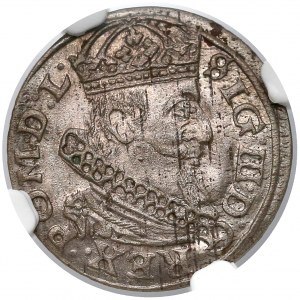 Zygmunt III Waza, Grosz Wilno 1627 - piękny połysk 