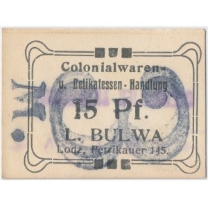 Łódź, L. BULWA, 3 Marki / 15 Pf.