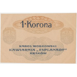 Kraków, Kawiarnia ESPLANADE K. Wołkowski, 1 korona (1919) - blankiet