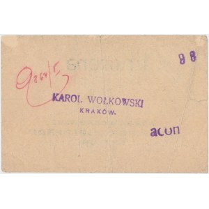 Kraków, Kawiarnia ESPLANADE K. Wołkowski, 1 korona (1919) - ze stemplem i numerem