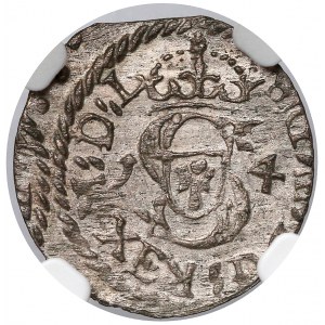 Zygmunt III Waza, Szeląg Wilno 1614 - RƎX - menniczy