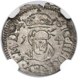 Zygmunt III Waza, Szeląg Wilno 1614 - b. ładny