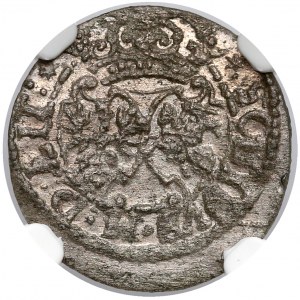 Zygmunt III Waza, Szeląg Wilno 1618 - bez herbu - rzadki