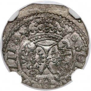 Zygmunt III Waza, Szeląg Wilno 1618 - romby - bardzo rzadki