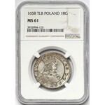 Jan II Kazimierz, Ort Kraków 1658 TLB - NGC MS61