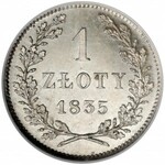 Wolne Miasto Kraków, 1 złoty 1835 - jak lustrzanka - NGC MS65 PL
