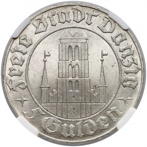 Gdańsk, 5 guldenów 1932 Kościół - NGC MS64